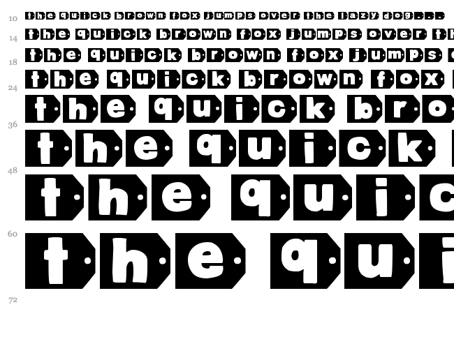DJB Tagged Again font waterfall